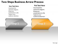 Business powerpoint templates two steps arrow process sales ppt slides