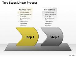 Business powerpoint templates two steps linear forging process slides sales ppt