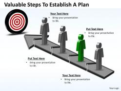 Business powerpoint templates valuable steps to establish plan sales ppt slides