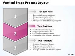 Business powerpoint templates vertical steps process layout sales ppt slides