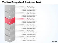 Business powerpoint templates vertical steps task sales ppt slides
