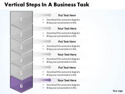 Business powerpoint templates vertical steps task sales ppt slides