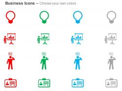 Business presentation bulb identity card ppt icons graphics