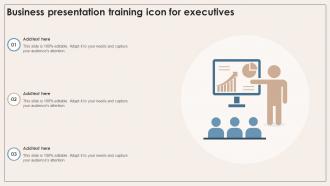Business Presentation Training Icon For Executives