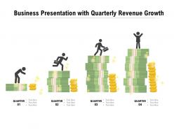 Business presentation with quarterly revenue growth
