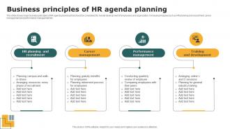 Business principles of HR agenda planning