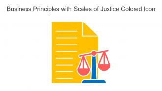 Business Principles With Scales Of Justice Colored Icon In Powerpoint Pptx Png And Editable Eps Format