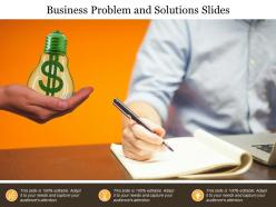 Business problem and solutions slides