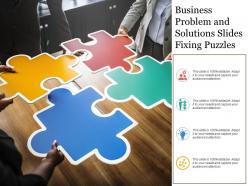 Business problem and solutions slides fixing puzzles