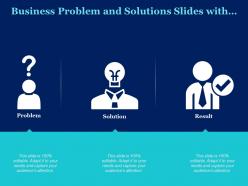 Business problem and solutions slides with icons