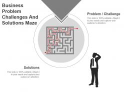 Business problem challenges and solutions maze powerpoint presentation templates
