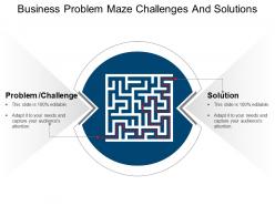Business problem maze challenges and solutions powerpoint templates