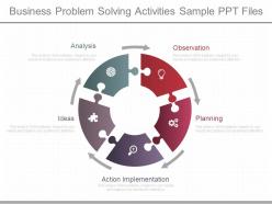 Business problem solving activities sample ppt files
