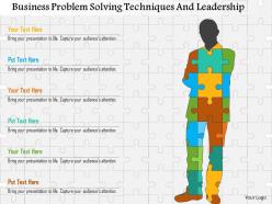 Business problem solving techniques and leadership flat powerpoint design