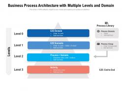 Business process architecture with multiple levels and domain