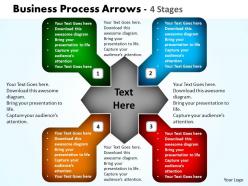 Business process arrows 4 stages 10