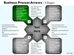 Business process arrows 4 stages 10