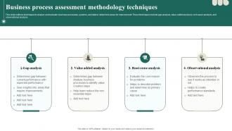 Business Process Assessment Methodology Techniques