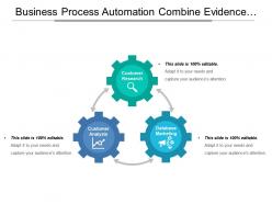 Business process automation combine evidence customer analysis