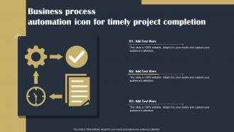 Business Process Automation Icon For Timely Project Completion