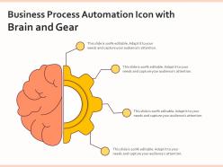 Business process automation icon with brain and gear
