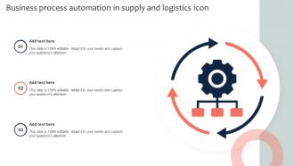 Business Process Automation In Supply And Logistics Icon