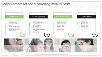 Business Process Automation Major Reasons For Not Automating Manual Tasks