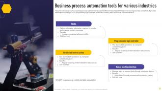Business Process Automation Tools Powerpoint Ppt Template Bundles Unique