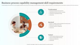 Business Process Capability Management Skill Requirements