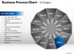 Business process chart 12 stages slides and ppt templates 0412