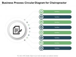 Business process circular diagram for chairopractor infographic template