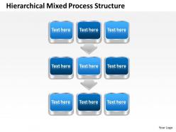 Business process consulting hierarchical mixed structure powerpoint templates 0528