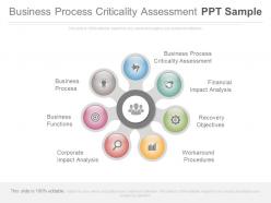 Business process criticality assessment ppt sample