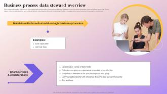 Business Process Data Steward Overview Data Subject Area Stewardship Model