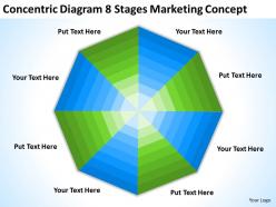 Business process diagram chart concentric 8 stages marketing concept powerpoint templates 0522