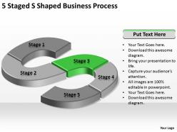 Business process diagram example 5 staged shaped powerpoint templates 0515