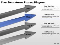 Business process diagram examples four steps arrow powerpoint slides