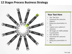 Business process diagram symbols 12 stages strategy powerpoint templates