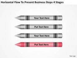 Business process diagram symbols flow to present steps 4 stages powerpoint templates