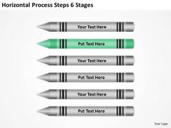 Business process diagram symbols horizontal steps 6 stages powerpoint templates