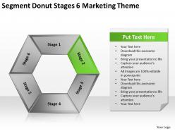 Business process diagram symbols segment donut stages 6 marketing theme powerpoint templates 0515
