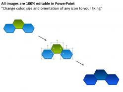 Business process diagram three steps sales flow powerpoint slides 0515