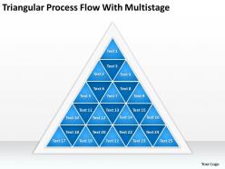 Business process diagram triangular flow with multistages powerpoint slides 0515