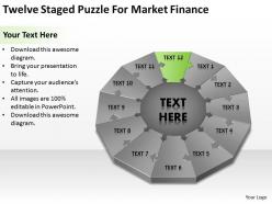 Business process diagram twelve staged puzzle for market finance powerpoint slides 0515