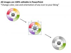 Business process diagram visio multicolored circular data analysis 4 stages powerpoint slides