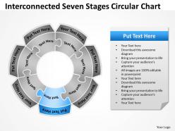 Business process diagram visio seven stages circular chart concept powerpoint templates