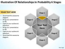 Business process diagram vision of relationships probability 6 stages powerpoint templates