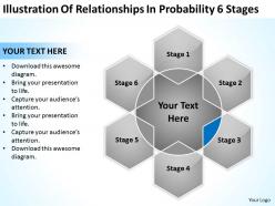 Business process diagram vision of relationships probability 6 stages powerpoint templates
