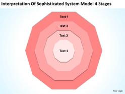 Business process diagram vision of sophisticated system model 4 stages powerpoint templates
