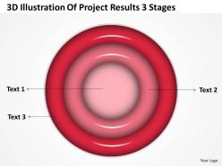 Business Process Diagrams 3d Illustration Of Project Results Stages Powerpoint Slides